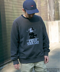 �ySALE�^5%OFF�zVENCE share style MENs Felix the cat �t�B���b�N�X�E�U�E�L���b�g / ���O�����t���b�L�[�g���[�i�[ ���@���X �G�N�X�`�F���W �g�b�v�X �X�E�F�b�g�E�g���[�i�[ �O���[ �u���[�y��������