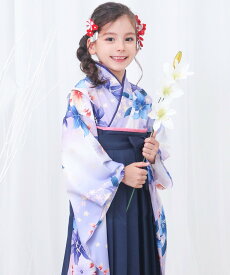 KYOETSU キッズ簡単着付け袴セット キョウエツ 着物・浴衣・和装小物 着物 ネイビー【送料無料】
