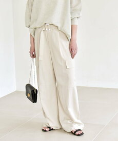 【SALE／30%OFF】quaranciel quaranciel:＜洗濯機可能＞ツイル ワイド イージー カーゴ パンツ シップス パンツ カーゴパンツ グリーン【送料無料】