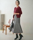 【ウールブレンドシリーズ】ベースネックリブコンビ ニット