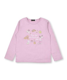【SALE／50%OFF】BeBe ガーデニングプリントTシャツ(90~150cm) ベベ オンライン ストア トップス カットソー・Tシャツ ホワイト ピンク