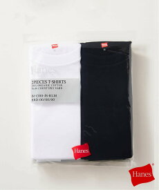 JOURNAL STANDARD relume "2枚セット"【HANES / ヘインズ】別注 2パックオーガニックコットンTシャツ ジャーナル スタンダード レリューム トップス カットソー・Tシャツ ブラック ホワイト ネイビー【送料無料】