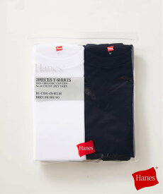 JOURNAL STANDARD relume "2枚セット"【HANES / ヘインズ】別注 2パックオーガニックコットンTシャツ ジャーナル スタンダード レリューム トップス カットソー・Tシャツ ブラック ホワイト ネイビー【送料無料】