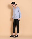 《丈長めサイズ/股下68cm・69cm》ベーシックコットンストレートパンツ【オンライン限定】