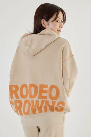 RODEO CROWNS WIDE BOWL スウェットライクジャガードロゴフーディー ロデオクラウンズワイドボウル トップス スウェット・トレーナー ブラック グリーン グレー【送料無料】