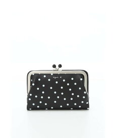 agnes b. VOYAGE ドット レザー がま口 ウォレット "Irene" PAW07A-01 アニエスベー 財布・ポーチ・ケース 財布 ブラック【送料無料】