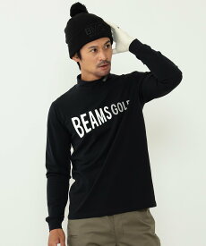 【SALE／40%OFF】BEAMS GOLF ORANGE LABEL 【1/11新規値下げ】BEAMS GOLF ORANGE LABEL / 裏起毛 フラッグロゴ モックネックシャツ ビームス ゴルフ トップス カットソー・Tシャツ ブラック カーキ ネイビー【送料無料】