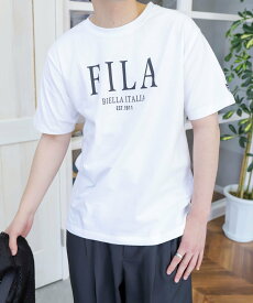 FILA 高密度センターキレイ目ロゴTシャツ ジップファイブ トップス カットソー・Tシャツ ホワイト ブルー ネイビー ピンク ブラック
