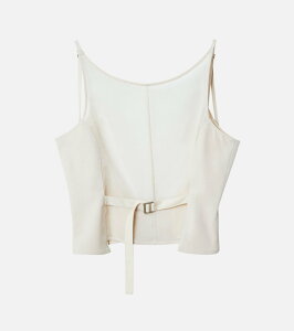 �ySALE�^40%OFF�zLE CIEL BLEU �o�b�N�A���h�t�����g�W�� / Back and Front Gilet ���V�F���u���[ �g�b�v�X �x�X�g�E�W�� �u���b�N �x�[�W���y���������z