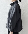 <洗濯機可能>ナイロン タスラン ギャザー スタンドカラー ブルゾン