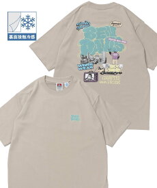 BEN DAVIS / WHITE LABEL 【BEN DAVIS(ベンデイビス)】OVERLAP COOL TEE / Tシャツ 接触冷感 半袖 クルーネック ワンポイント 刺繍 ワンポイント ナバル トップス カットソー・Tシャツ ネイビー ブラック ホワイト ベージュ【送料無料】