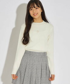 【SALE／50%OFF】PINK-latte 【洗える・チクチクしない】シンプルニット ピンク ラテ トップス ニット ホワイト ブラック ブルー レッド