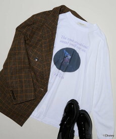 【SALE／10%OFF】FREAK'S STORE 【DISNEY FANTASIA】 箔フロントプリント ロンT/ミッキーマウス/ディズニー 25AW フリークスストア トップス カットソー・Tシャツ ホワイト グレー【送料無料】