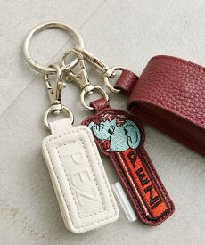 ear PAPILLONNER 【PEZ(ペッツ)×ear】本革リップケースチャーム イア パピヨネ 財布・ポーチ・ケース その他の財布・ポーチ・ケース ワインレッド カーキグリーン ブラック【送料無料】