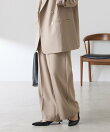 【リバイバル/ウエストを調整できる】ウールライクワイドパンツ/カセット服
