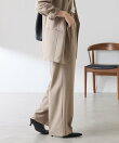 【リバイバル/ウエストを調整できる】ウールライクワイドパンツ/カセット服