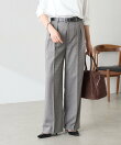 【リバイバル/ウエストを調整できる】ウールライクワイドパンツ/カセット服