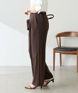 【リバイバル/ウエストを調整できる】ウールライクワイドパンツ/カセット服