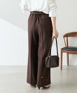 【リバイバル/ウエストを調整できる】ウールライクワイドパンツ/カセット服