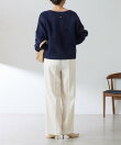 【リバイバル/ウエストを調整できる】ウールライクワイドパンツ/カセット服