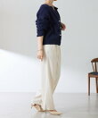 【リバイバル/ウエストを調整できる】ウールライクワイドパンツ/カセット服