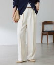 【リバイバル/ウエストを調整できる】ウールライクワイドパンツ/カセット服