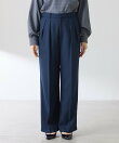 【リバイバル/ウエストを調整できる】ウールライクワイドパンツ/カセット服