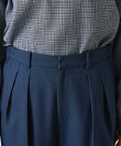 【リバイバル/ウエストを調整できる】ウールライクワイドパンツ/カセット服