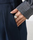 【リバイバル/ウエストを調整できる】ウールライクワイドパンツ/カセット服