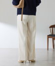 【リバイバル/ウエストを調整できる】ウールライクワイドパンツ/カセット服