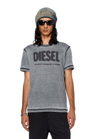 【SALE／40%OFF】DIESEL メンズ Tシャツ トップス ロゴ ディーゼル トップス カットソー・Tシャツ ブラック レッド【送料無料】