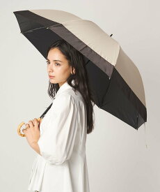 【SALE／50%OFF】UNITED ARROWS green label relaxing 【WEB限定 / 別注】＜because＞グログランテープアンブレラ 長傘 晴雨兼用 レイン ユナイテッドアローズ グリーンレーベルリラクシング ファッション雑貨 傘・長傘 グレー ホワイト