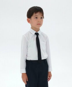 COMME CA ISM ネクタイ付き 長袖シャツ(100-130cm) コムサイズム トップス カットソー・Tシャツ ホワイト