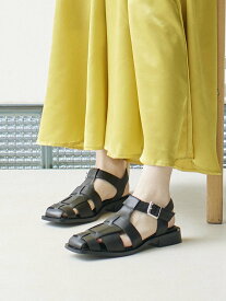 【SALE／38%OFF】MODE ET JACOMO mode et jacomo/スクエアトゥグルカサンダル モード・エ・ジャコモ×イング シューズ・靴 サンダル ブラック ブラウン ホワイト【送料無料】