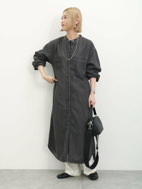 【SALE／32%OFF】Samansa Mos2 blue 【ECO DENIM】シャツワンピース サマンサモスモス ワンピース・ドレス ワンピース グレー ホワイト ブルー【送料無料】