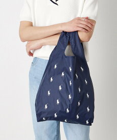 POLO RALPH LAUREN POLO RALPH LAUREN(ポロ ラルフ ローレン) レディース レインバック ポケッタブル 撥水 ドット ポロポニー ムーンバット バッグ エコバッグ・サブバッグ ベージュ グレー レッド ネイビー ブラック