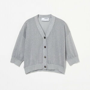 three dots HALF SLEEVE CARDIGAN �G���I�|�[�� �g�b�v�X �j�b�g �O���[�y���������z