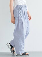 coca キッズ アシメレースアップワイドパンツ コカ パンツ ジャージ・スウェットパンツ ブラック
