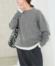 《予約》ウールカシミヤクルーネックプルオーバー