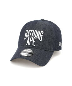 A BATHING APE NYC LOGO DENIM NEW ERA 9TWENTY CAP M ア ベイシング エイプ 帽子 キャップ ブラック ネイビー【送料無料】