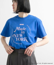 URBAN RESEARCH DOORS GOOD ROCK SPEED NYCTEE2 アーバンリサーチドアーズ トップス カットソー・Tシャツ ホワイト ブルー【送料無料】