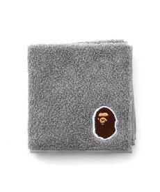 A BATHING APE APE HEAD HAND TOWEL ア ベイシング エイプ ファッション雑貨 ハンカチ・ハンドタオル ネイビー グレー ホワイト