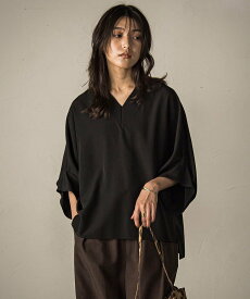 【SALE／40%OFF】MAYSON GREY タックワイドスリーブVネックドルマンブラウス≪手洗い可能≫ メイソングレイ トップス シャツ・ブラウス ブラウン ブラック カーキグリーン【送料無料】