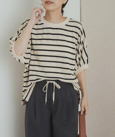 【SALE／40%OFF】URBAN RESEARCH DOORS ブークレボーダータックスリーブプルオーバー アーバンリサーチドアーズ トップス カットソー・Tシャツ ブラック