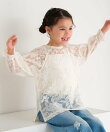 【KIDS】カットレースチュニック《2点セット》