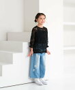 【KIDS】カットレースチュニック《2点セット》