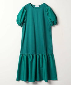 【SALE／50%OFF】LOULOU WILLOUGHBY 【LOULOU WILLOUGHBY】クレンゼパフスリーブワンピース アルアバイル ワンピース・ドレス その他のワンピース・ドレス グリーン ブラック【送料無料】
