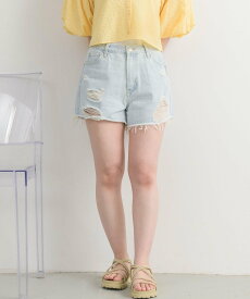 【SALE／50%OFF】RETRO GIRL アソートダメージデニムSPT レトロガール パンツ ジーンズ・デニムパンツ ブラック ブルー