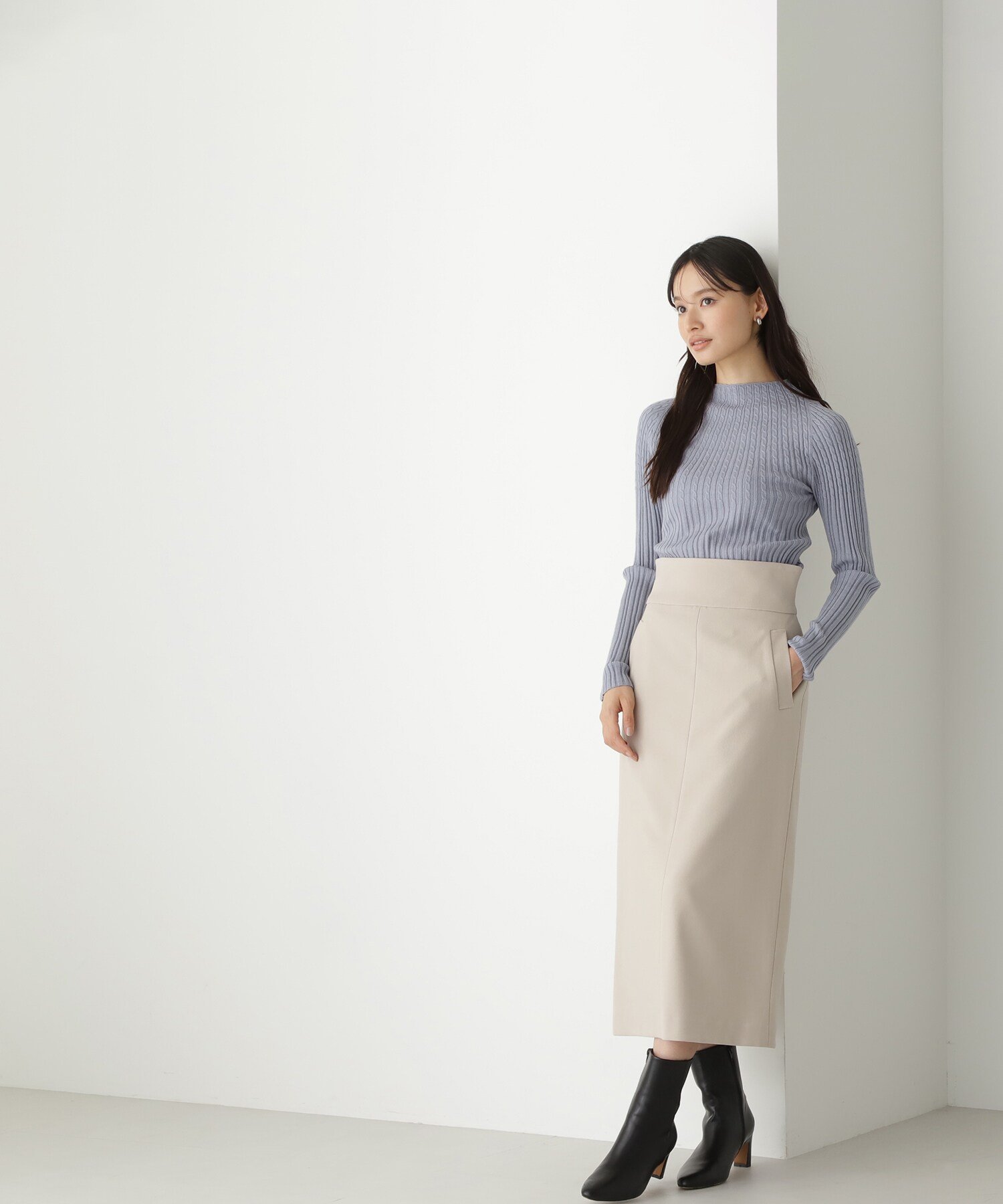 NATURAL BEAUTY BASIC｜ワイドヨークタイトスカート | Rakuten Fashion