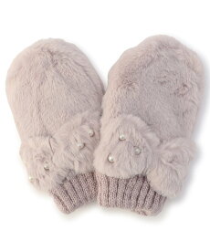 Ampersand ふわもちリボン手袋 エフオーオンラインストア ファッション雑貨 手袋 ホワイト パープル ベージュ